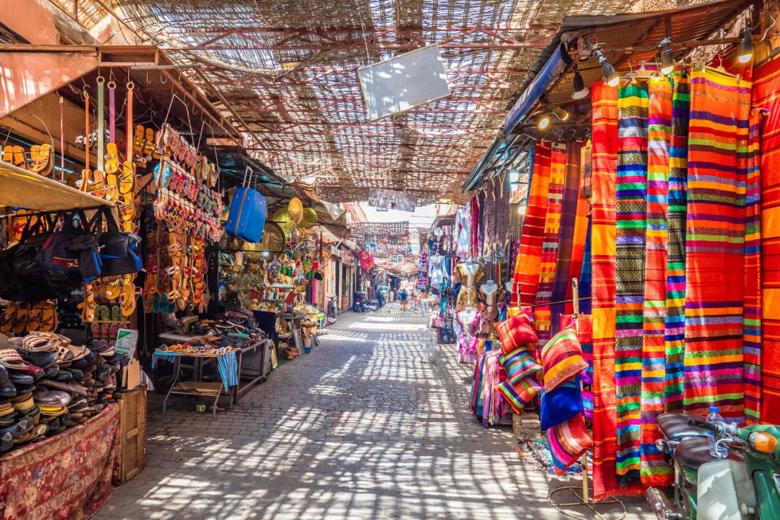 De vele bazars die je in het oude centrum van Marrakech vindt