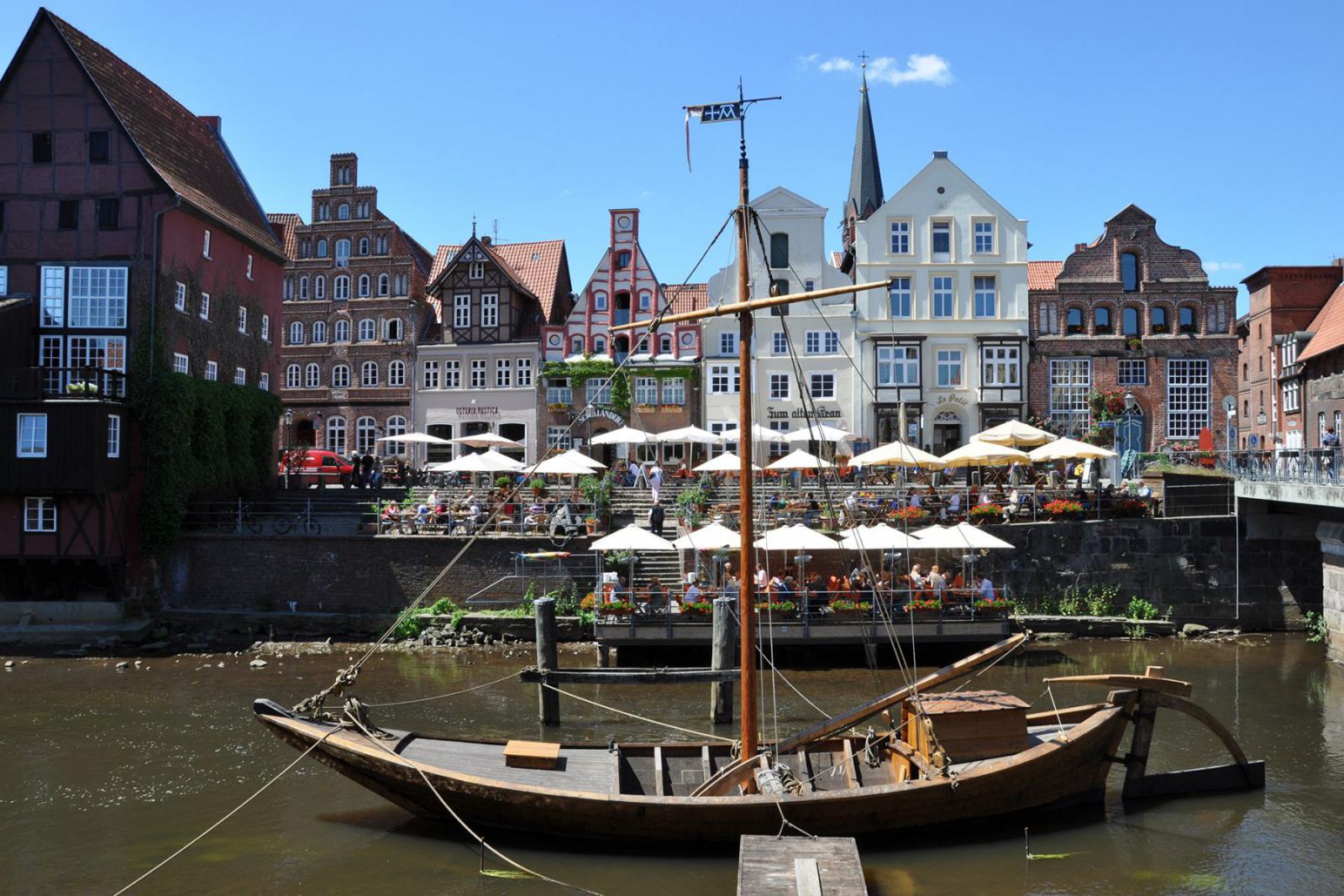 Foto van de oude haven in Lüneburg
