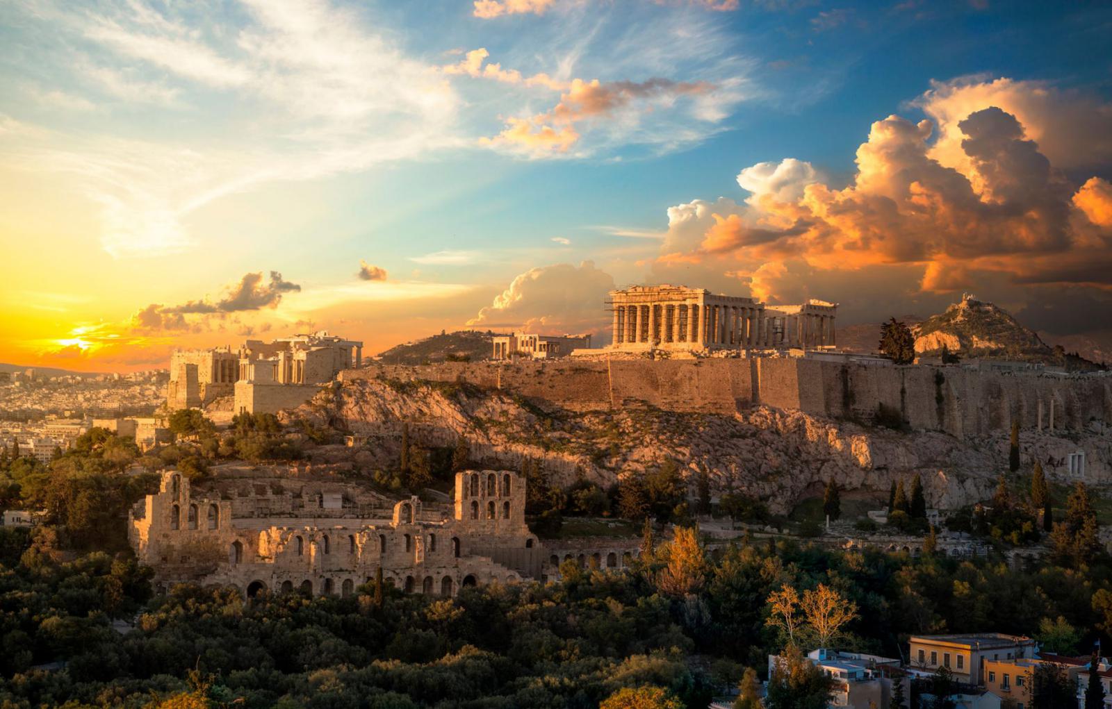 Het uitzicht van Athene 