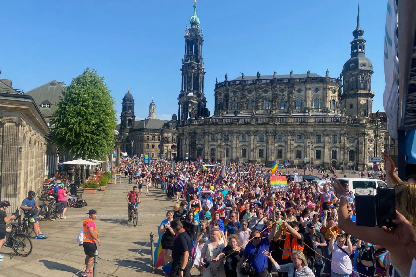Tijdens Christopher Street Day staat Dresden in het teken van de Pride