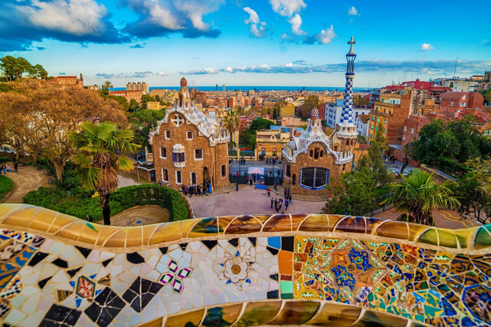 het Park Güell van Antoni Gaudi in Barcelona