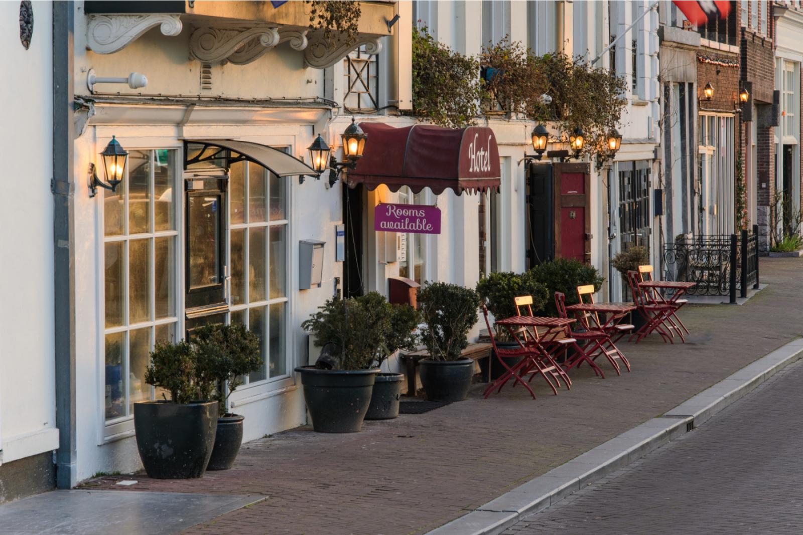 Straatje buiten in Amsterdam 