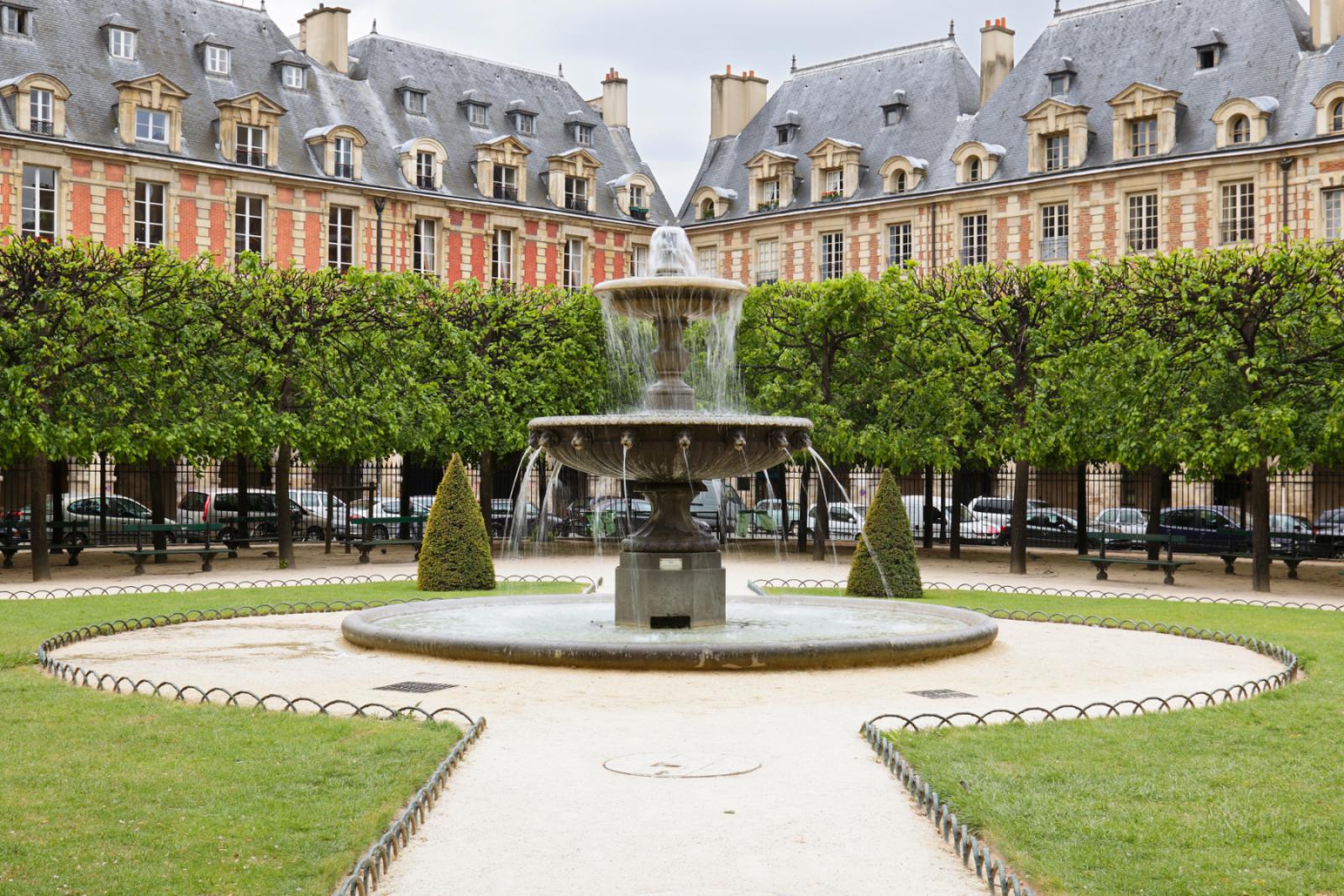 Place des Vosges  fontein