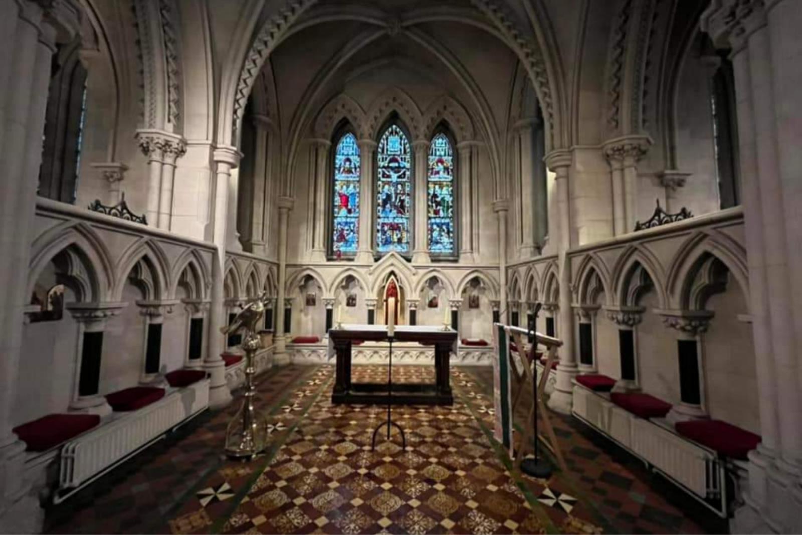 Interieur en binnenkant van Christ Church Cathedral in Dublin 