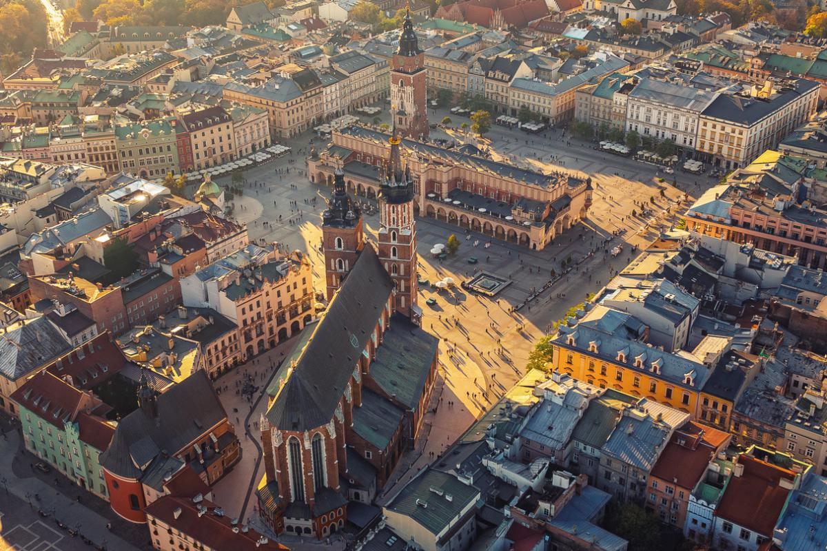 Rynek Główny, het grote en levendige centrale plein van Krakau