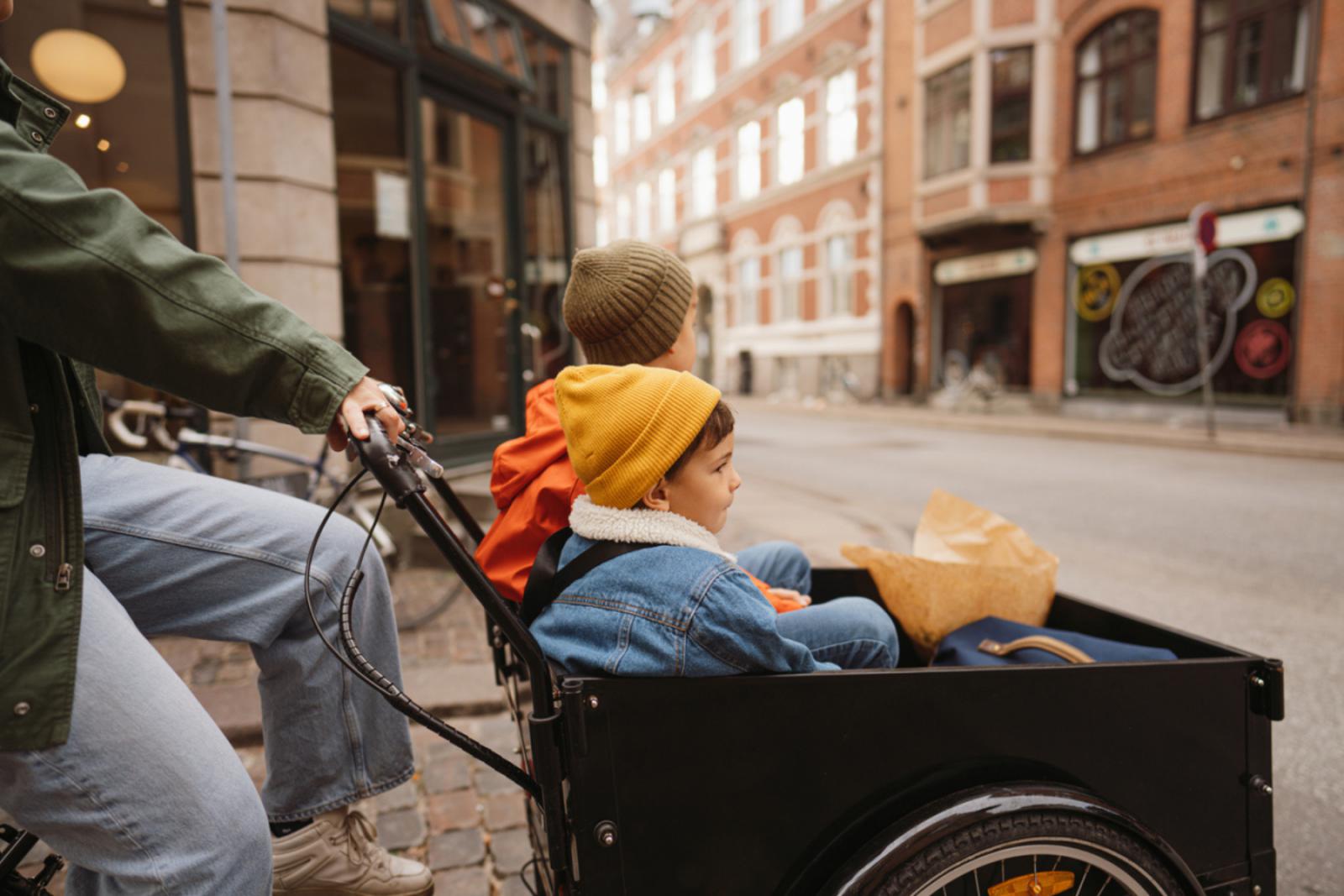 Bakfiets in de stad