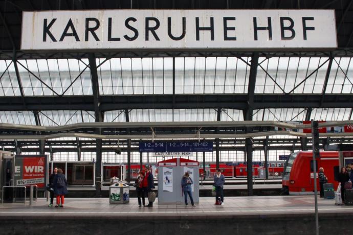 Met de trein naar Karlsruhe
