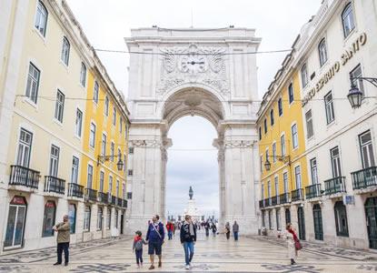 Nieuwe blik op Lissabon vanaf Arco da Rua Augusta