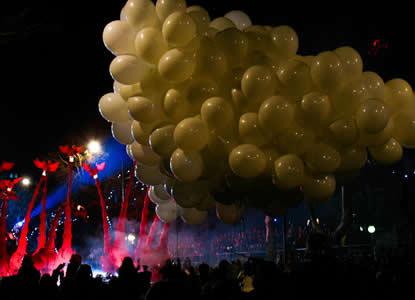 Bonte stoet voor Driekoningen in Madrid