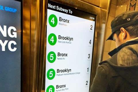 Touchscreens in metrostations New York