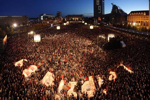 Leipzig herdenkt 25e jubileum Vreedzame Revolutie