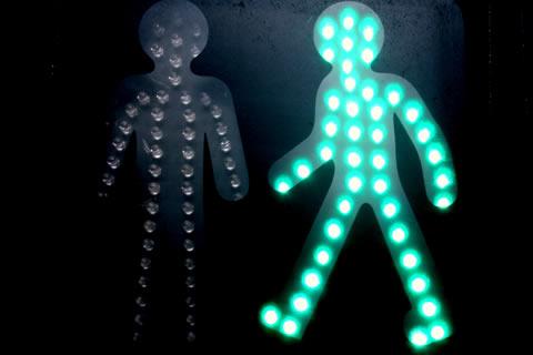 Dansende stoplichten in Lissabon