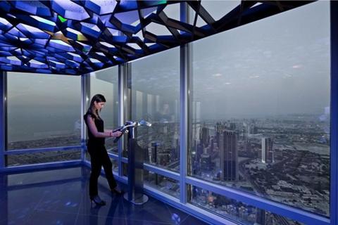 Hoogste observatiedeck ter wereld op Burj Khalifa