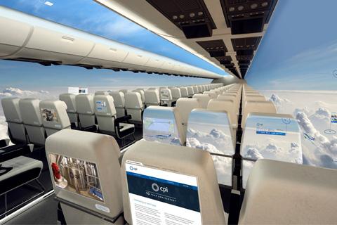 De toekomst van het nieuwe reizen: het raamloze vliegtuig!