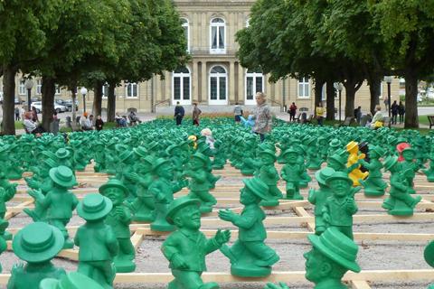 Feest in Frankfurt tijdens 25 Jaar Duitse Eenheid