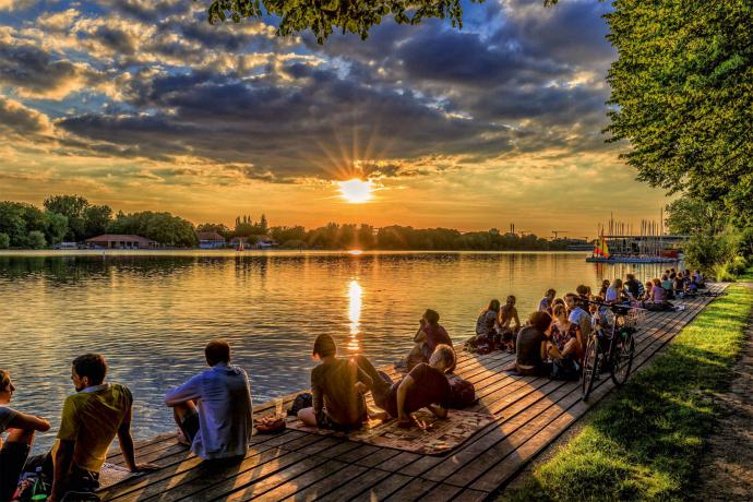 Het meer de Maschsee