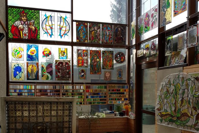 Glaskunst van de familie Losert