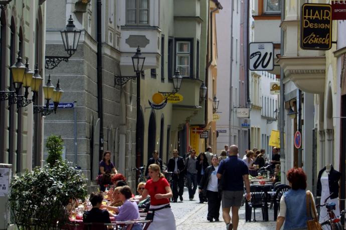 Italiaanse sfeer in Beieren