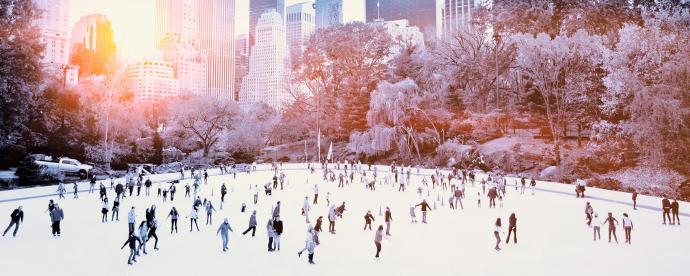 Vier de kerst in New York